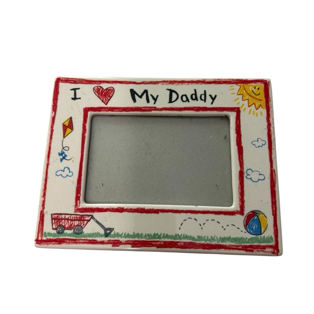 Love My Daddy RUSS Ceramic Picture Frame 4x6 Inches Photo Frame